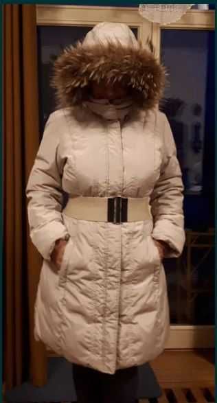 Puchowy płaszcz firmy iBlues Marella, rozmiar 40