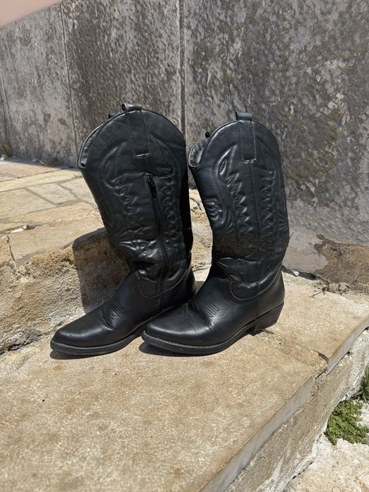 Botas Cowboy Femininas Pretas – Tamanho 36