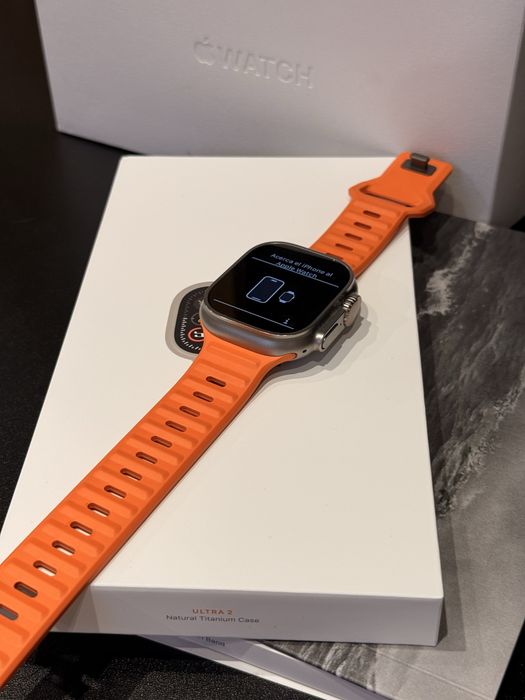 Apple watch ultra 2 49 mm Natural Titanium 100% bateria