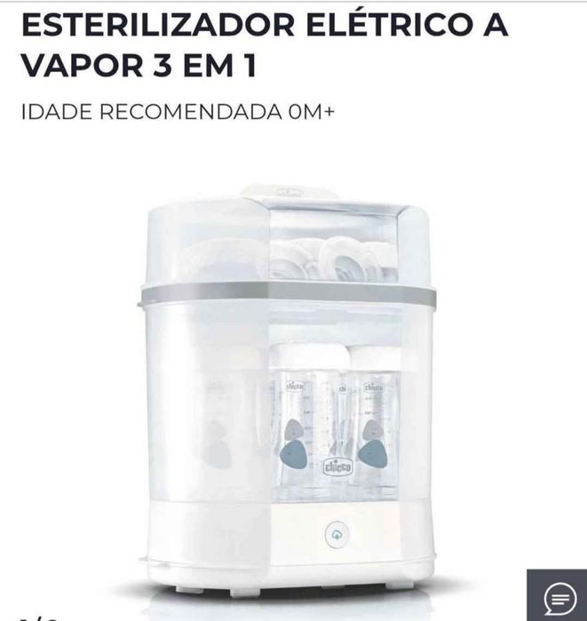 Esterilizador elétrico a vapor 3 em 1