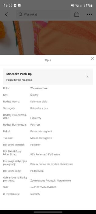 Strój kąpielowy bikini Shein