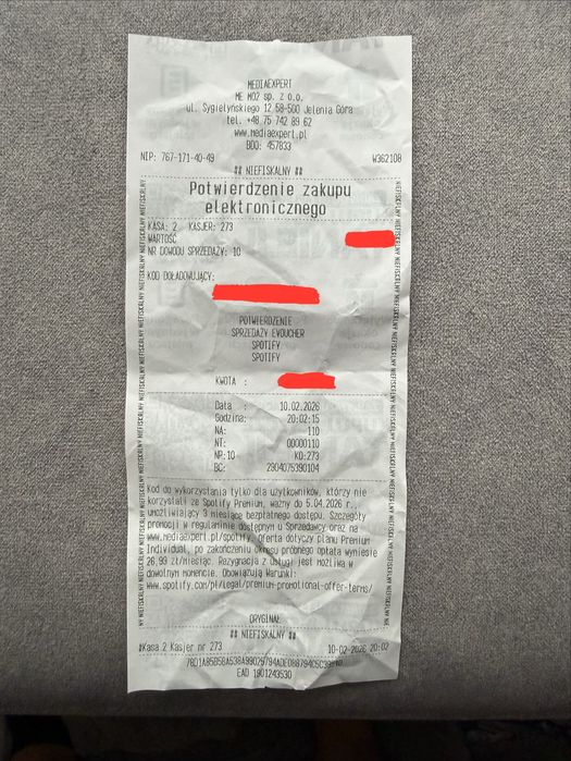 Kod Spotify Premium na 3 miesiące