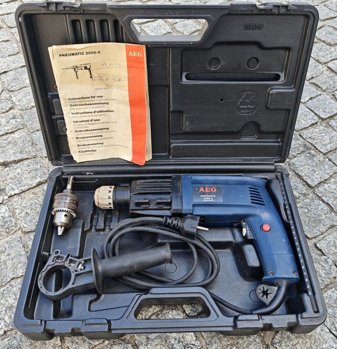 Młotowiertarka AEG Pneumatic 2000-2 MADE IN GERMANY kompletny zestaw stan BDB