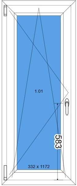 Okno PCV 56x140- 3 szyby/ od ręki/Opole/Wysyłka cała Polska
