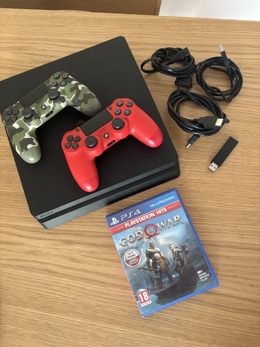 Konsola PlayStation 4 Slim 500 GB + 2 pady i gra God of War