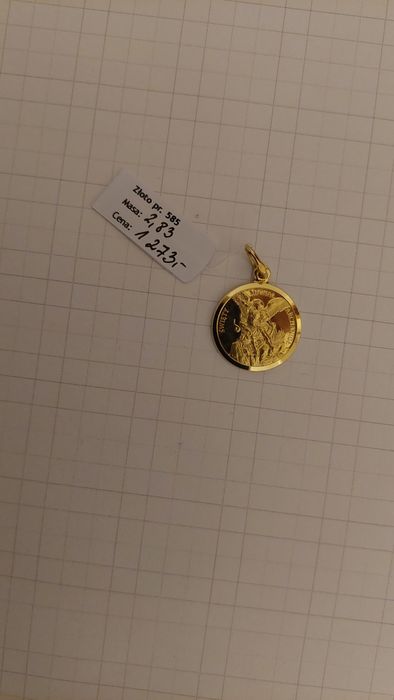 Złoty medalik św Michał
