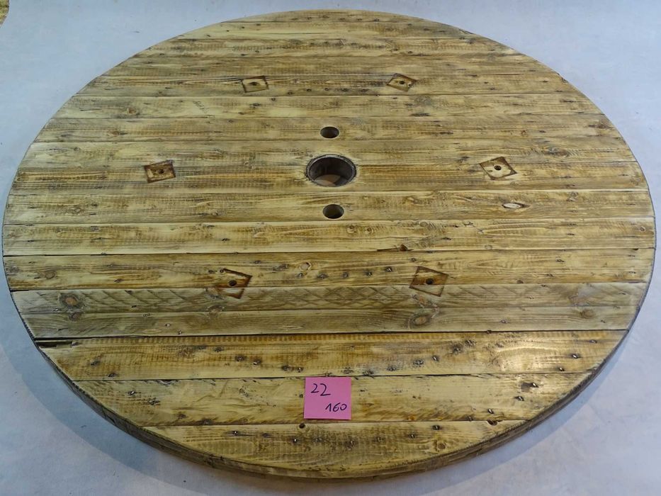 Blat na stół drewniany talerz okrągły 160 cm na 14-16 osób LOFT