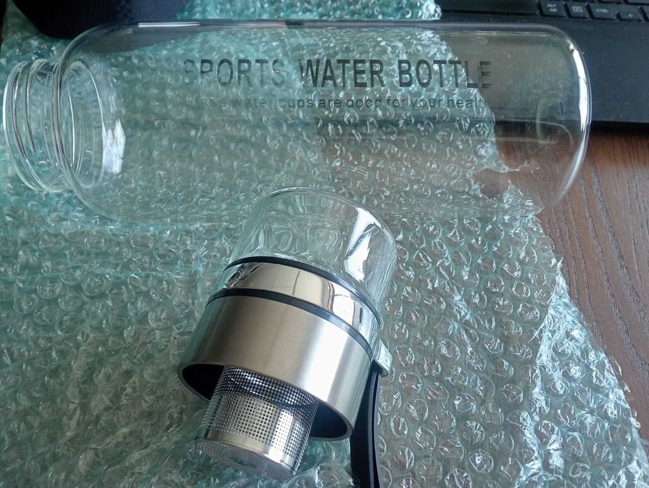 Garrafa de Vidro Borossilicato XL (100x290mm) c/ Infusor e Bolsa