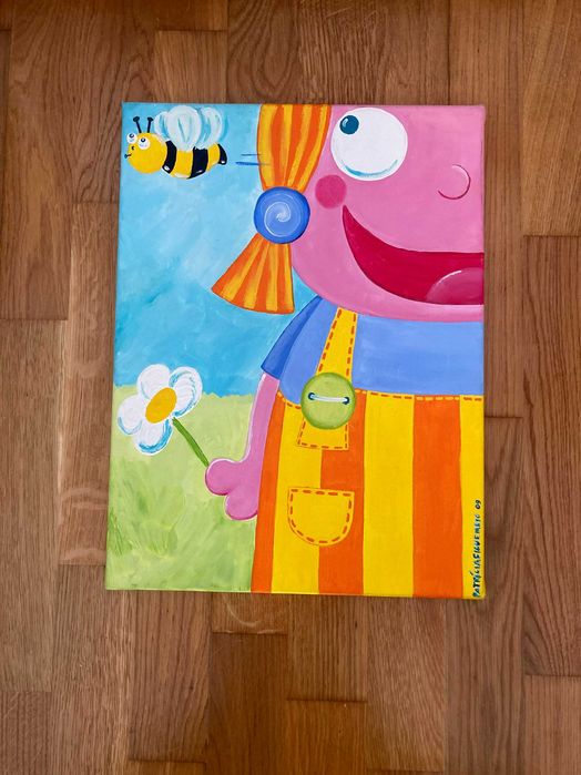 Pintura em Tela (40x30cm) - Boneca