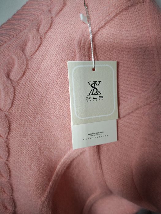 Nowy sweter zapinany  jasny róż new collection roz 3xl-4xl