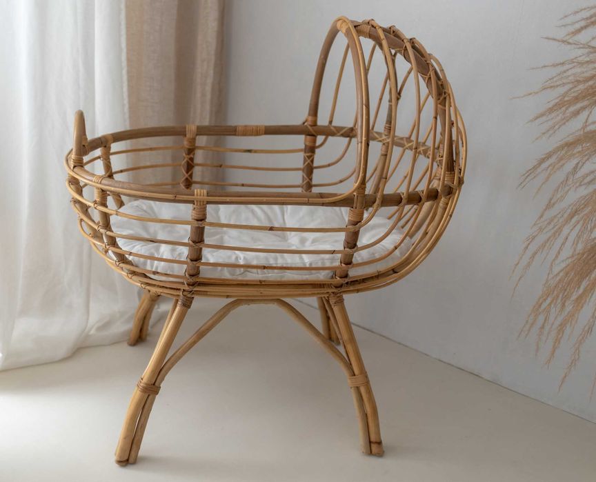 łóżeczko rattanowe boho