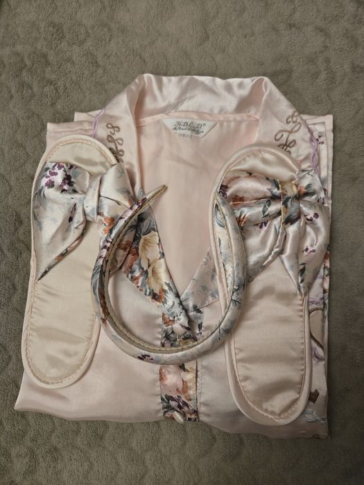 Pijama Seda Estampado Mujer Talla M