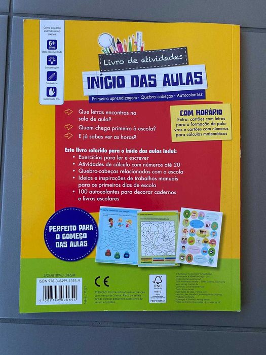 Livro de Atividades Início das Aulas