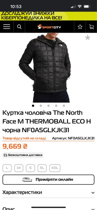 Микропуховик The North Face
