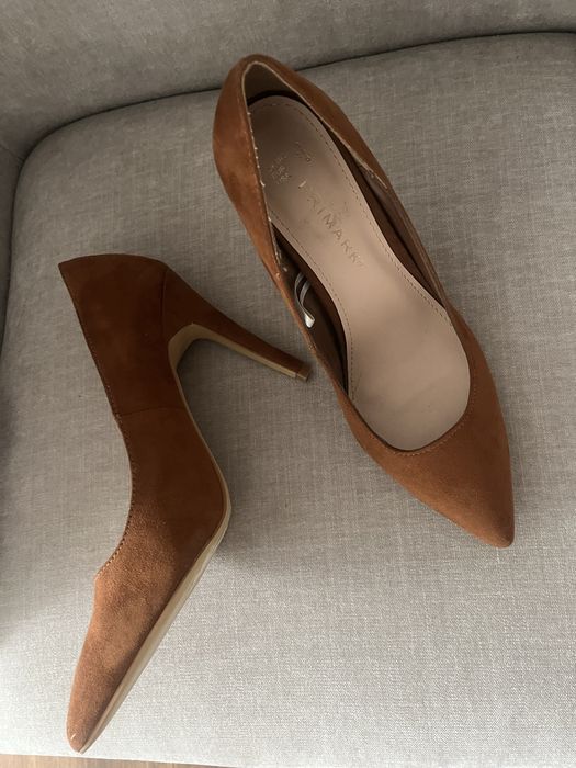 Szpilki karmel/rudy zamsz 39 Nowe