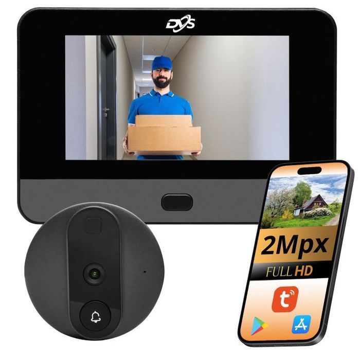 DVS-VDV165MS-T wizjer elektroniczny WiFi 2Mpx 4,3" audio aplikacja Tuya Smart