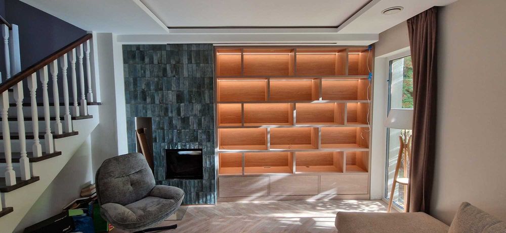 Regał, biblioteka na wymiar, 7 dni realizacji