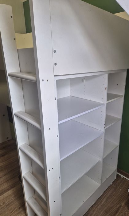 Łóżko piętrowe z biurkiem SMASTAD 90x200
