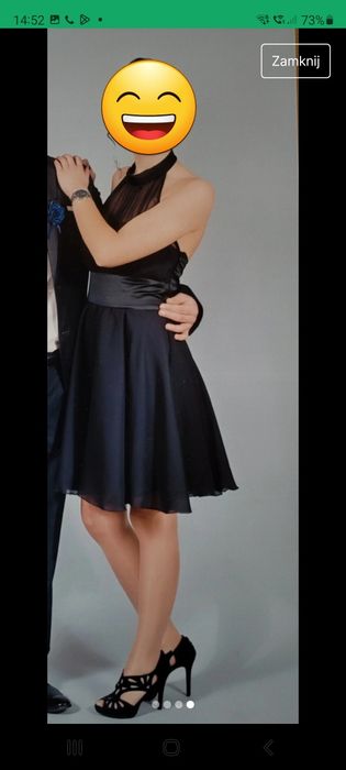 Elegancka czarna sukienka wieczorowa