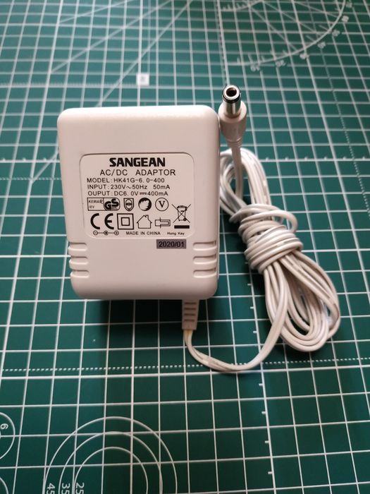 Блок живлення Sangean 6V, 400mA. оригінал.