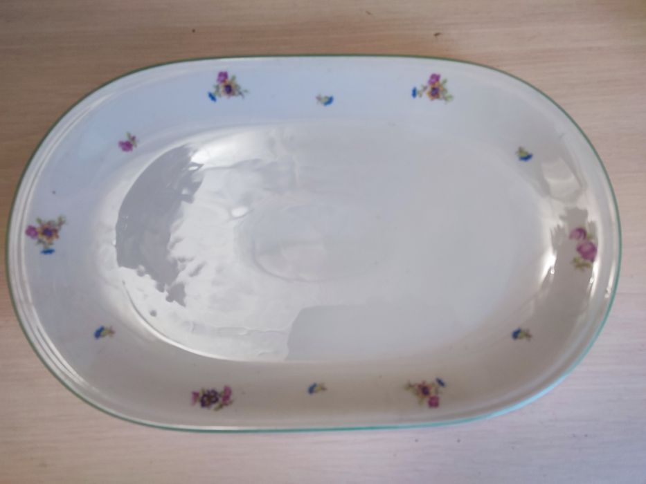 Duży półmisek porcelanowy Karolina w kwiaty PRL
