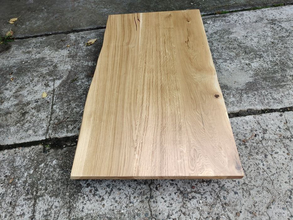 Blat dębowy 140x76 live edge na biurko