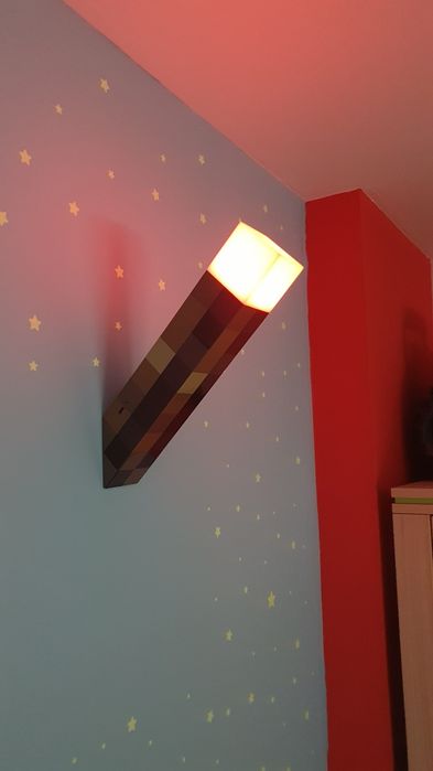 Lampka nocna dekoracyjna Minecraft pochodnia
