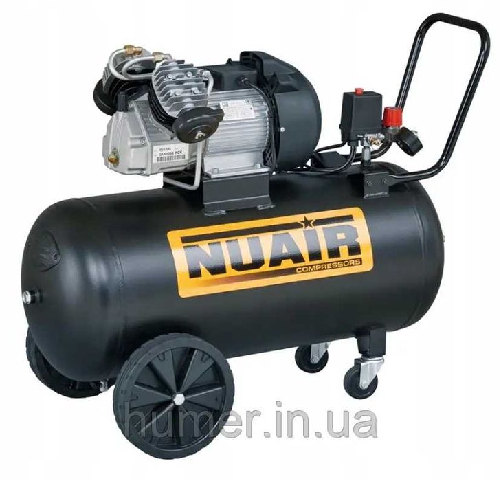 Компресор 2-х поршневий масляний NuAir 2200 Вт, 100 л, 3 к.с