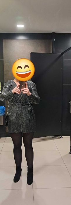 Kombinezon błyszczący brokatowy M-L