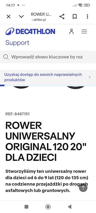Rower BTWIN Oryginal 120