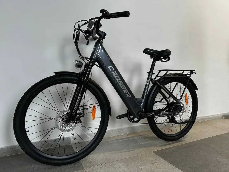 Електровелосипед Crosser E-City Pro 26" 48V/500W/10.4Ah 2026 - Темно-сірий