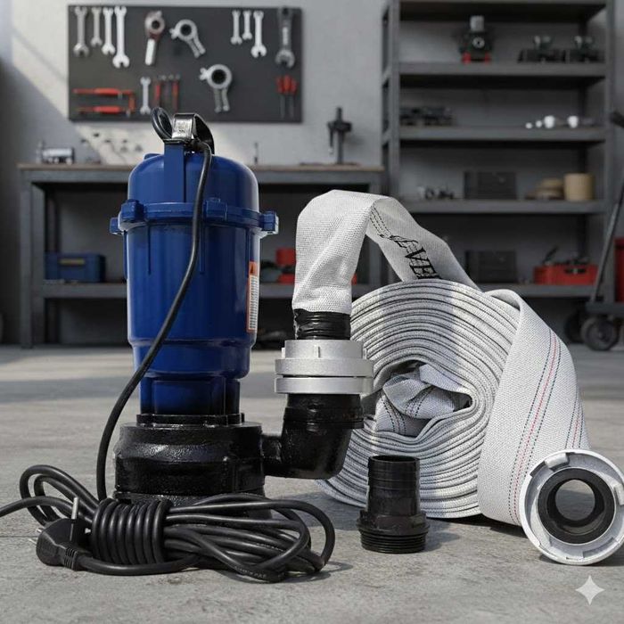 NOWA Pompa Do Szamba Brudnej Wody Z Rozdrabniaczem Wąż Zatapialna HIT