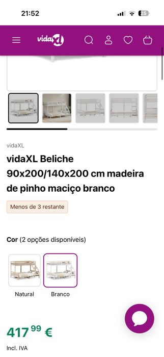 Beliche de casal (para desocupar rapido)