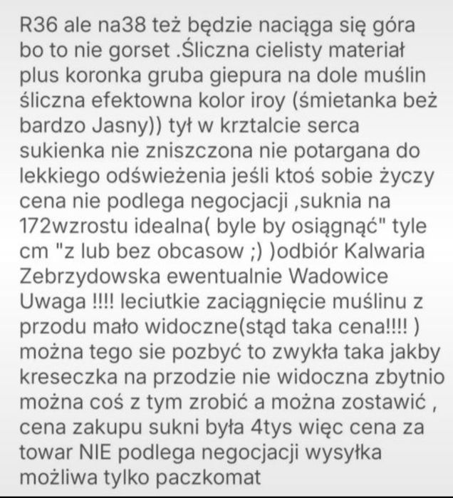 Suknia ślubna muślin giepura