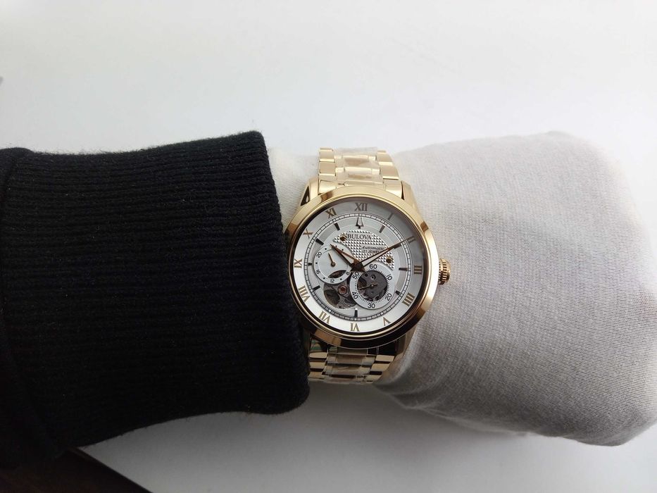 Мужские часы Bulova BVA Skeleton 97A108 механика 21 камень, автозавод