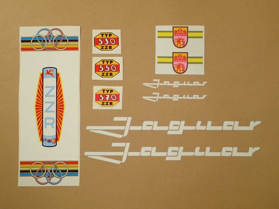 Naklejki na rower ZZR Jaguar lata 60 rozmiar ramy 530