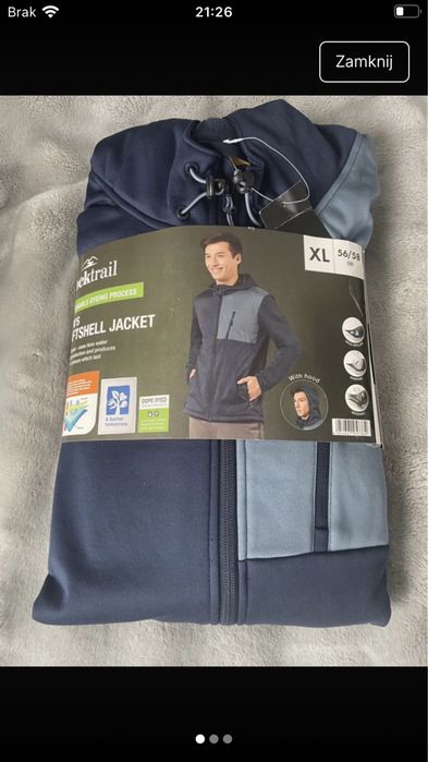 Kurtka softshell męska, oddychająca Rocktrail  56/58, XL