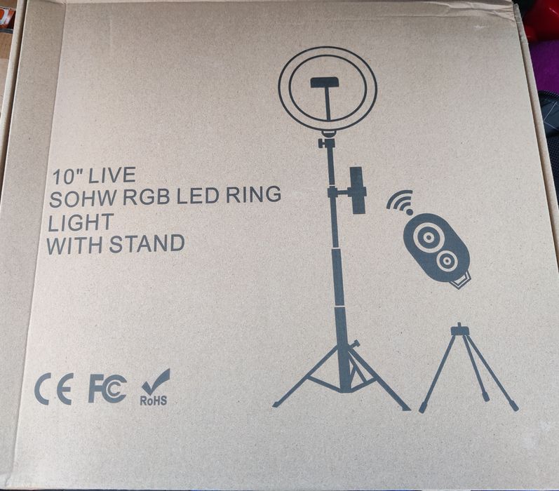 Anel de luz Led RGB com tripé comando