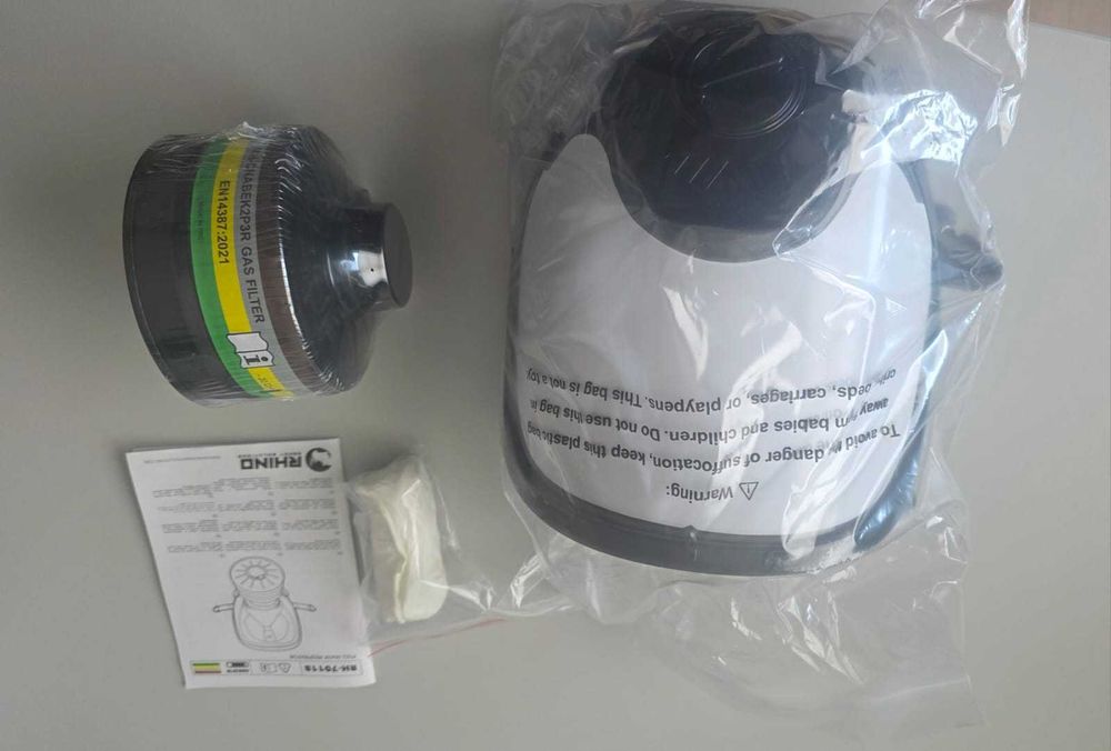 Máscara nova de proteção para guerra quimica