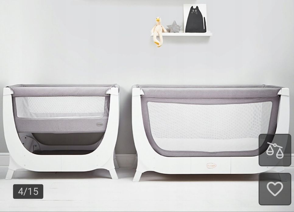 Łóżeczko dostawka 2 w 1 Shnuggle Air