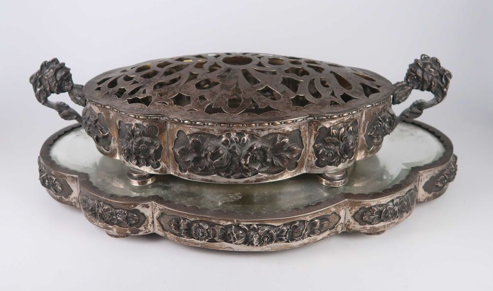 Centro de mesa português em prata