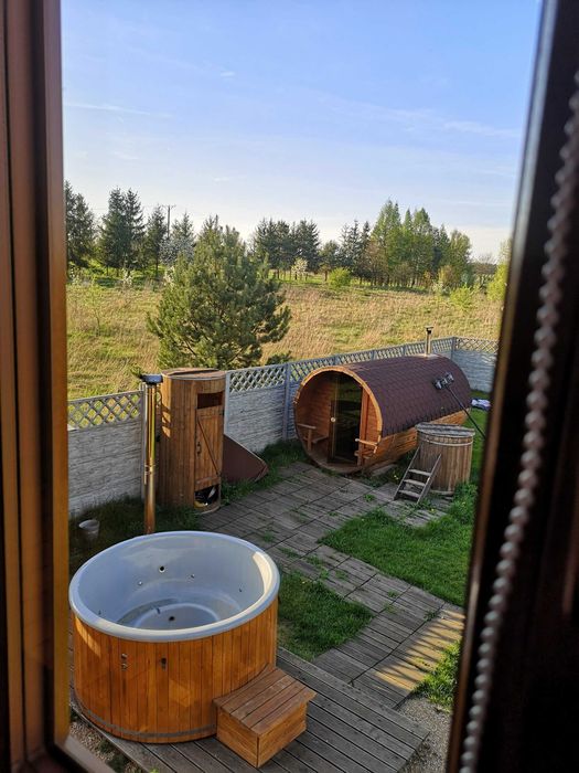 Domek z sauną,  balią i tężnią na wyłączność blisko jeziora