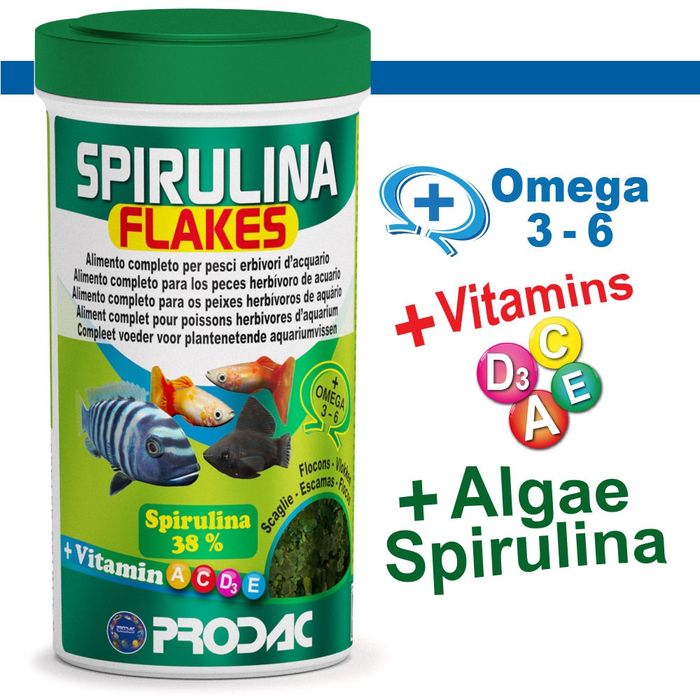 Prodac Spirulina Flakes 250ml 50g