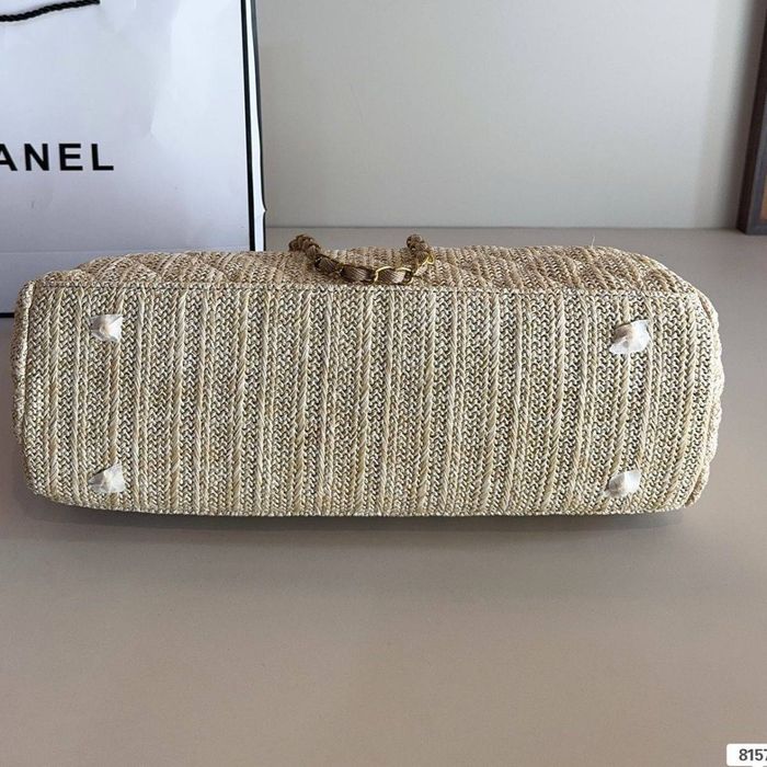 Соломенная пляжна сумка шопер chanel