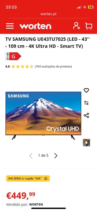 TV Sansung 43” Smart- UE43TU7025
