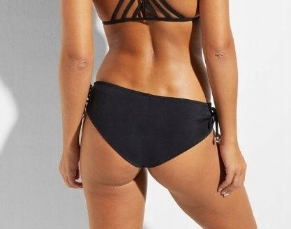 B.P.C czarne figi bikini z wiązaniem na bokach r.38