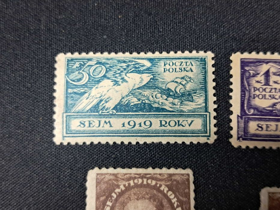 Znaczki Fi 107-113 Sejm 1919 r
