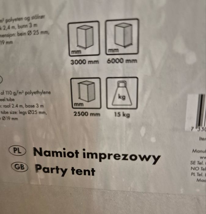 Namiot imprezowy z Jula