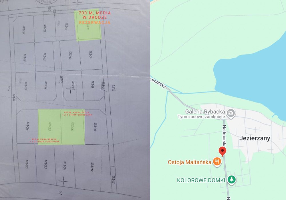 atrakcyjna działka budowlana nad morzem – Jezierzany, ul. Nadmorska 5