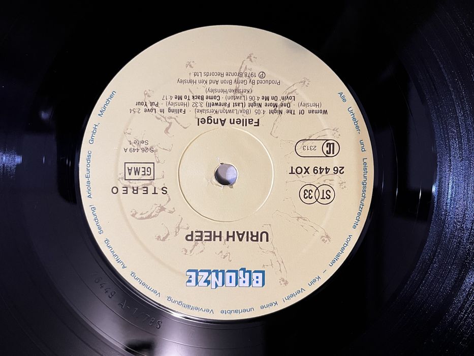Płyty winylowe Uriah Heep Fallen Angel. 1 Press, gatefold.